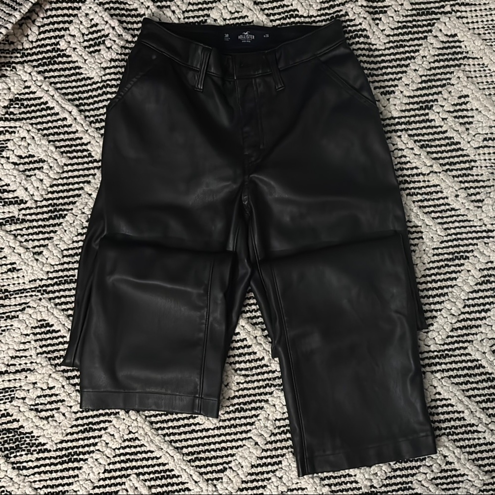 Hollister Black Pleather Pants